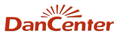 Logo DanCenter in rotem Schriftzug